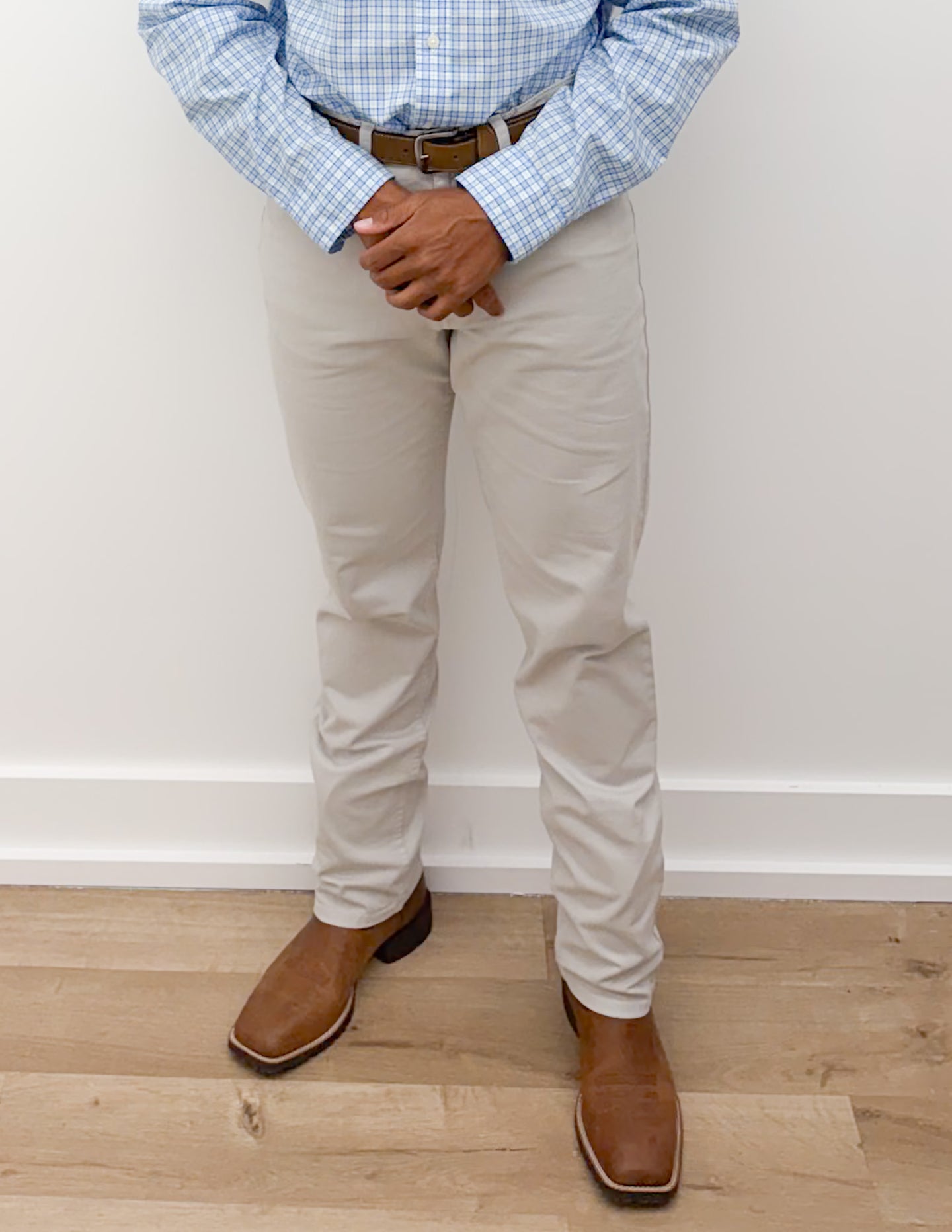 Coastal Cotton Stone Grey Stretch Twill Five Pocket Pants