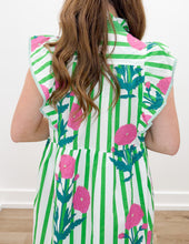 Load image into Gallery viewer, Never Late Midi Dress in Green Mix