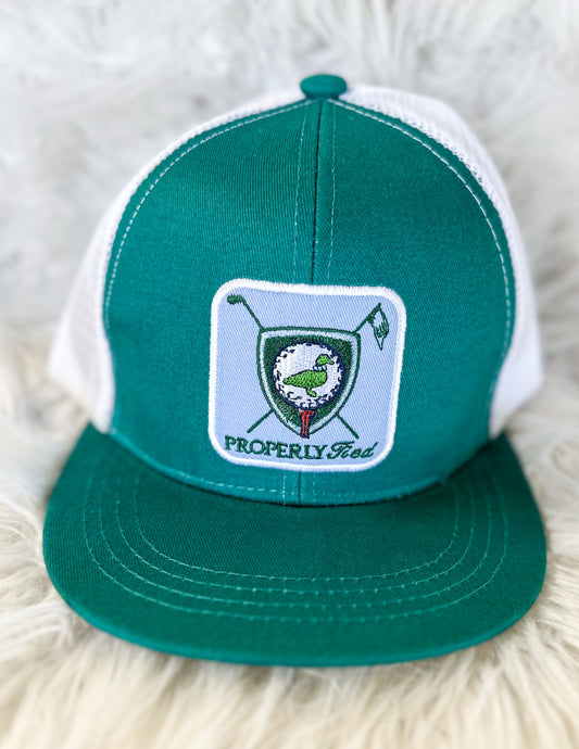 Properly Tied Boys Trucker Hat Tee Time