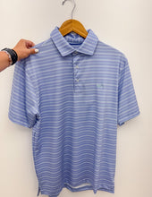 Load image into Gallery viewer, Coastal Cotton Wake Blue Yarn Dyed Polo
