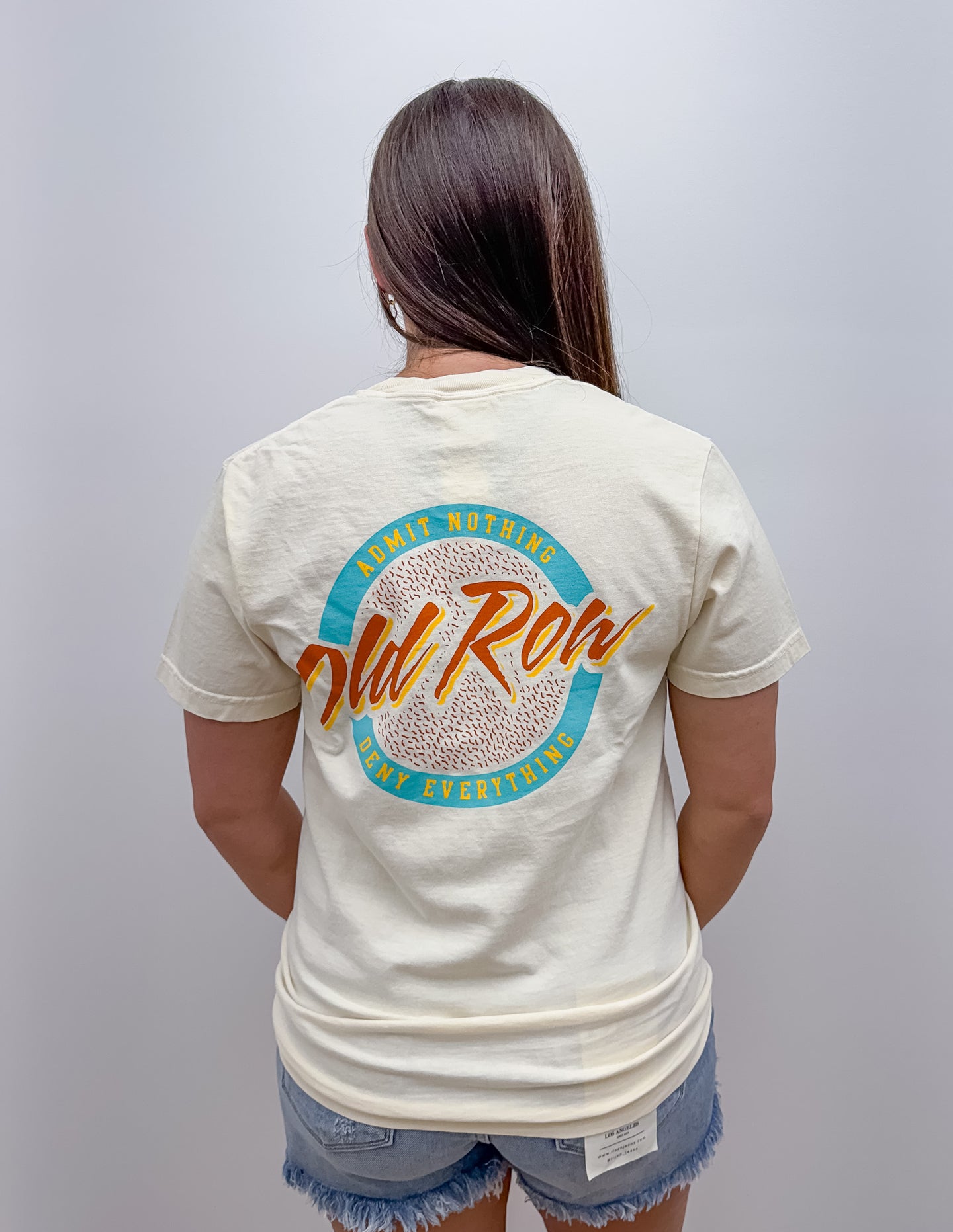 Old Row Circle Logo SS Pocket Tee in Ivory