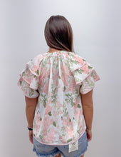 Load image into Gallery viewer, Girl Like You Floral Striped Ruffled Sleeve Top