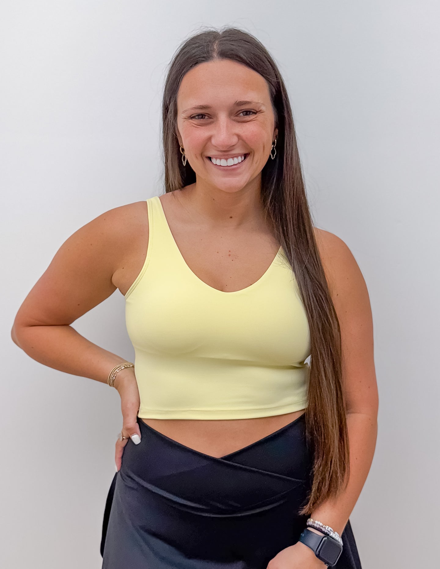 Something Like That Aligned Performance Tank in Lemon