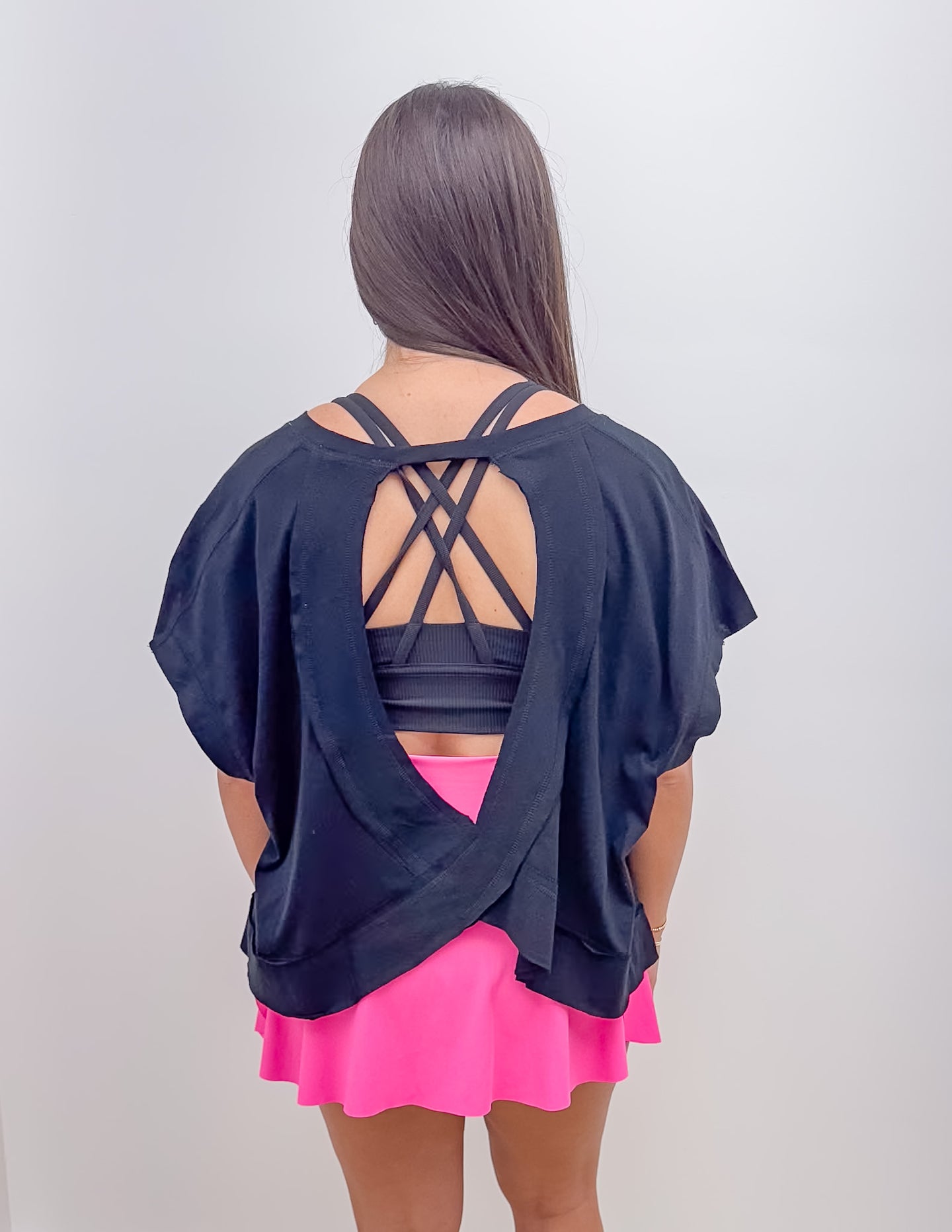 Fly With You Open Back Top in Black