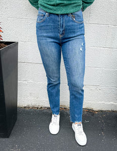 All Kinds Of Nonsense High Rise Straight Leg Jeans