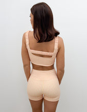 Load image into Gallery viewer, Time To Go Ruched Bra Top in Pink Gingham