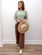 Load image into Gallery viewer, I&#39;ve Been Everywhere Ribbed SS Top in Light Olive