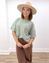 Load image into Gallery viewer, I&#39;ve Been Everywhere Ribbed SS Top in Light Olive