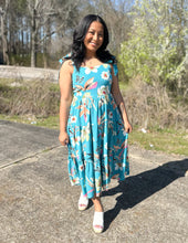 Load image into Gallery viewer, It Must Be Love Midi Dress Turquoise