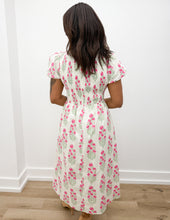 Load image into Gallery viewer, No Rain No Flowers Puff Sleeve Midi Dress