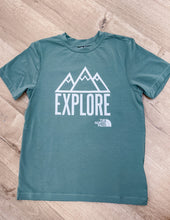Load image into Gallery viewer, North Face Teen Adventure SS Tee in Duck Green
