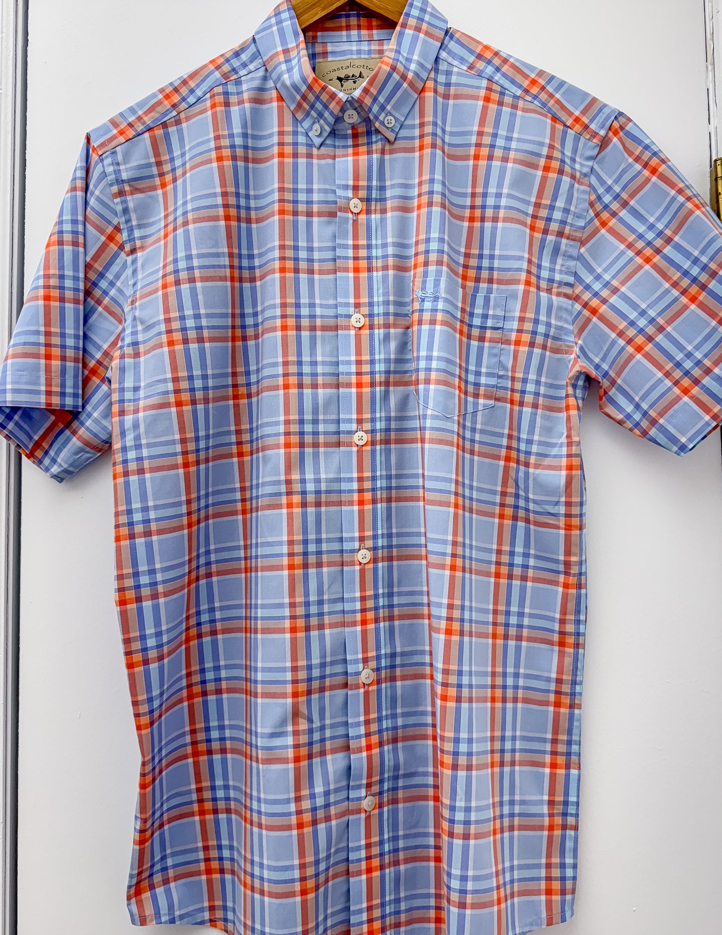 Coastal Cotton Cotton Polyester Short Sleeve Button Down