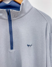 Load image into Gallery viewer, Coastal Cotton Performance Stripe Quarter Zip in Navy