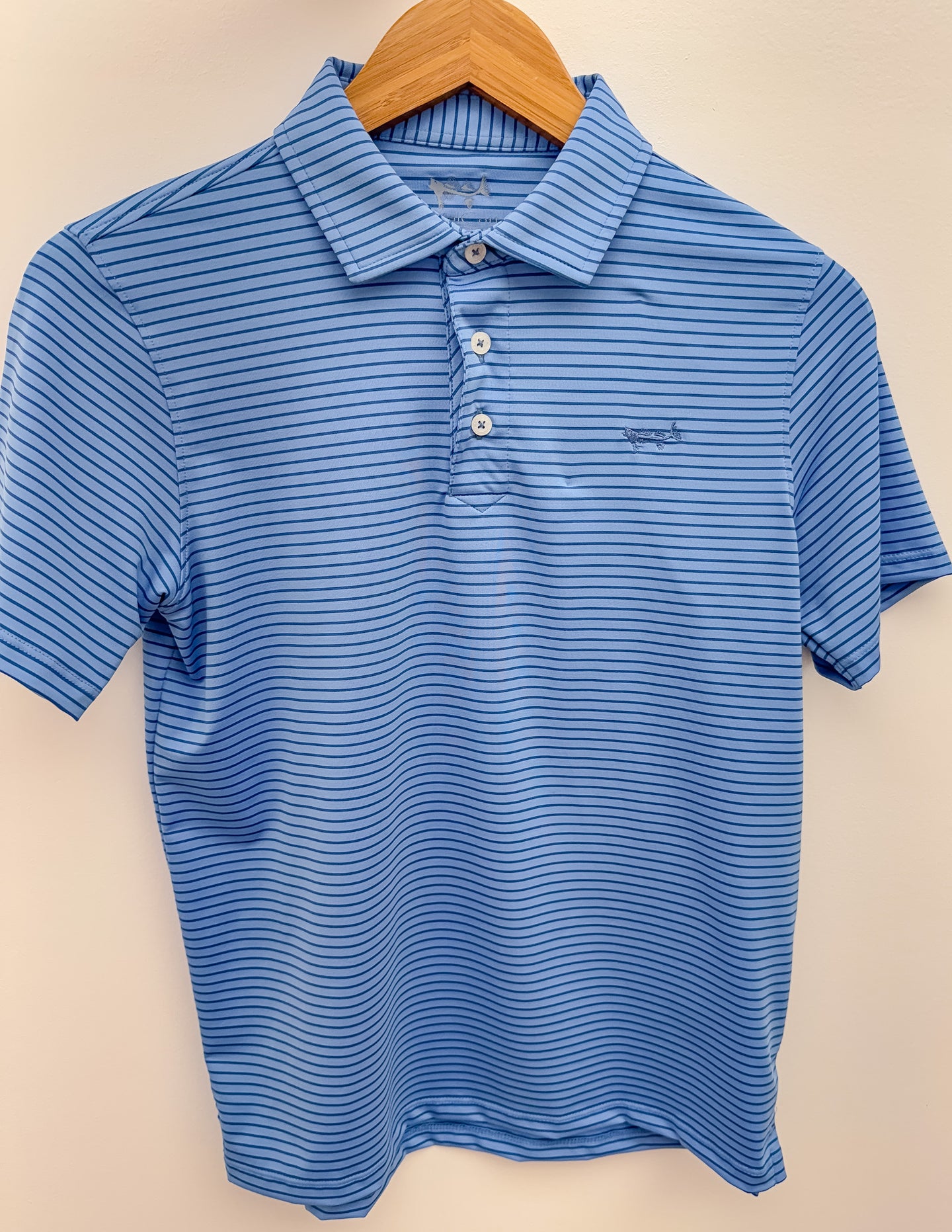 Coastal Cotton Youth Cobalt Blue Yarn Dyed Performance Polo