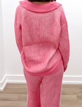 Load image into Gallery viewer, Worst Ways Two Tone Sweater And Pants Set in Pink/Ivory