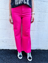 Load image into Gallery viewer, Free Falling Stretch Wide Leg Jean-Hot Pink