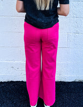 Load image into Gallery viewer, Free Falling Stretch Wide Leg Jean-Hot Pink