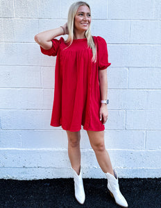 A Little Reckless Mini Dress Red