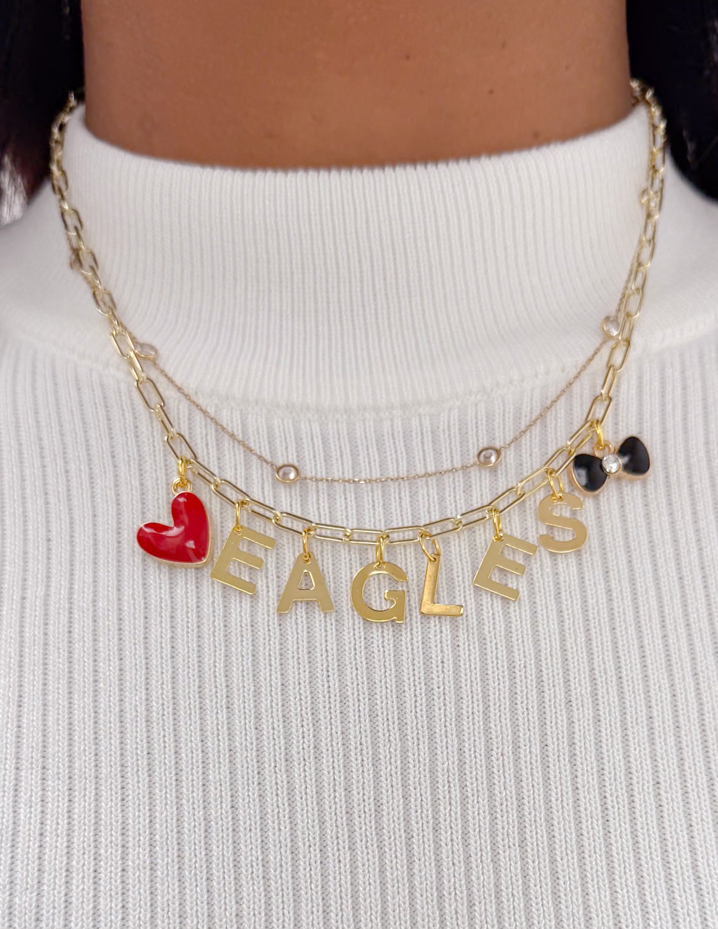 Game Day Trendy Charm Necklace - Eagles