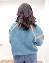 Load image into Gallery viewer, Free People Mountain High 1/2 Zip in Celestial Blue