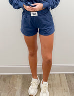 Lulu Mac Terry Cloth Shorts in Navy