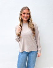 Load image into Gallery viewer, Take Me Home for Christmas Soft Melange Top in Ash Mocha