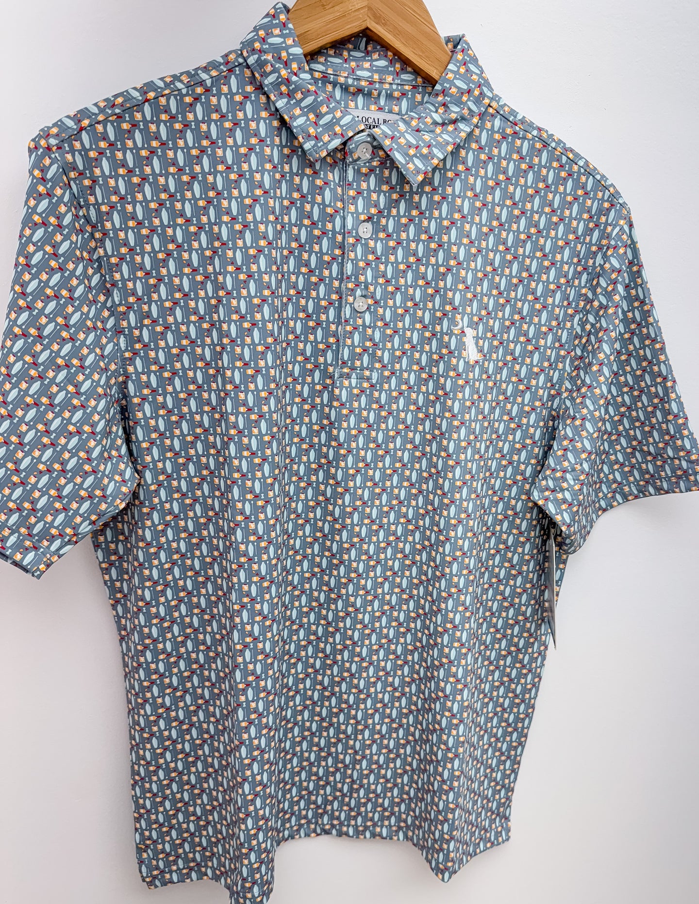 Local Boy Dirty Myrtle Old Fashioned Polo in Gray