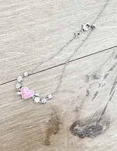 Load image into Gallery viewer, Kendra Scott Ari Heart Arrow Tennis Silver Bracelet in Pink Oplscnt