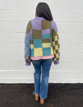 Load image into Gallery viewer, Angel Girl Color Block Checkered Sweater