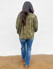 Load image into Gallery viewer, Not Like Us 3/4 Sleeve Floral Blouse