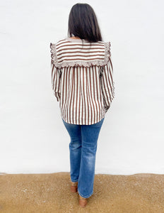 Timeless Striped Long Sleeve Blouse