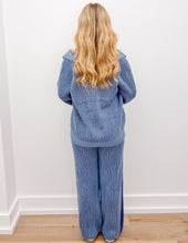 Load image into Gallery viewer, Worst Ways Two Tone Sweater And Pants Set in Denim/Navy