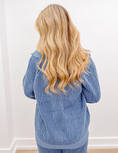 Load image into Gallery viewer, Worst Ways Two Tone Sweater And Pants Set in Denim/Navy