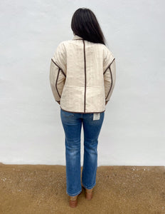 Memory Lane Color Block Quilted Jacket