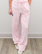 Lulu Mac Stripe Monochrome Pants in Lt Pink