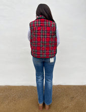 Load image into Gallery viewer, Christmas Wishes Vintage Plaid Quilted Vest