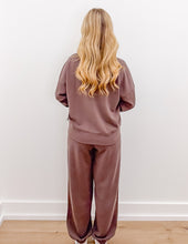 Load image into Gallery viewer, Feel The Thunder Scuba Low Rise Joggers in Chocolate