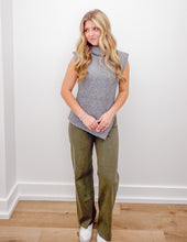 Load image into Gallery viewer, She Said High Neck Asymmetrical Sweater Vest Top