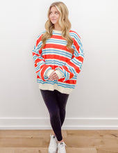 Load image into Gallery viewer, When She&#39;s Gone Striped Terry Oversized Top