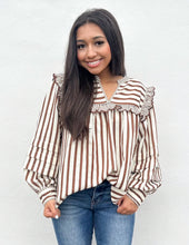 Load image into Gallery viewer, Timeless Striped Long Sleeve Blouse