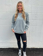 Load image into Gallery viewer, Southern Fried Cotton Hilltop Crewneck Grey