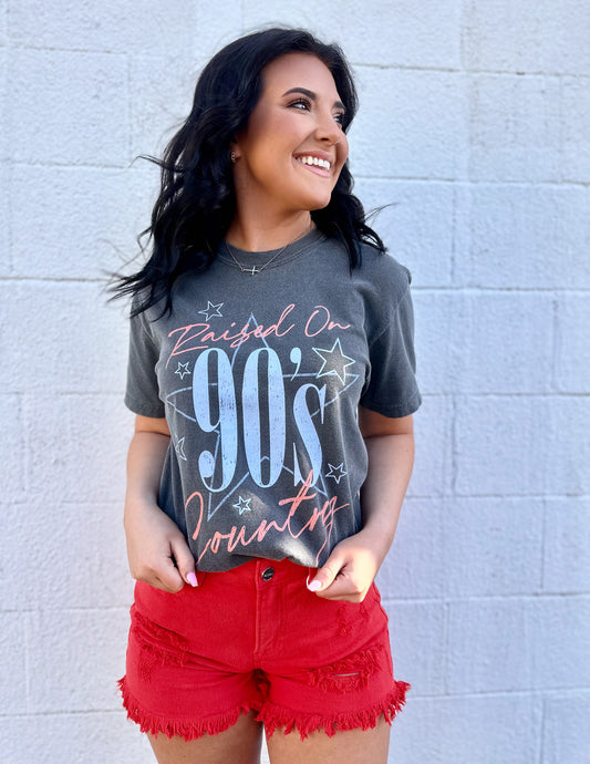 Raised On 90s Country Retro Graphic SS Tee