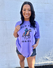 Load image into Gallery viewer, Hold Your Horses Vintage Graphic Oversized SS Tee