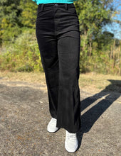 Load image into Gallery viewer, Free Falling Stretch Wide Leg Jean Suede Black