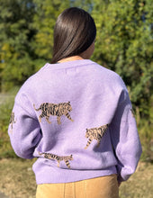 Load image into Gallery viewer, Typically Yours Tiger Sweater Lavender