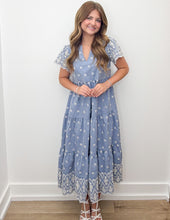 Load image into Gallery viewer, Forgiving Is Hard Embroidered Detail Midi Dress