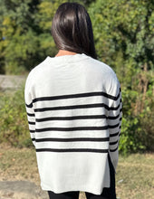 Load image into Gallery viewer, Darling Please Striped Sweater Ivory