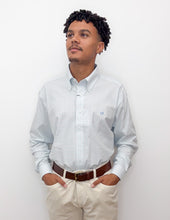 Load image into Gallery viewer, Southern Marsh Dyer Performance Gingham Dress Shirt in Light Blue
