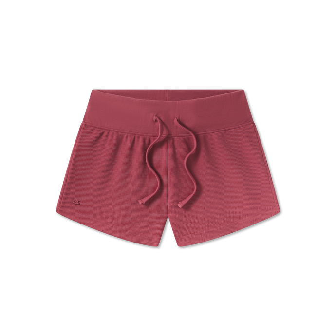 Southern Marsh Women's Reagan Relaxed Waffle Shorts in Rhubarb