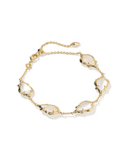 Load image into Gallery viewer, Kendra Scott Adriana Scallop Frame Gold Delicate Chain Bracelet in Natural MOP